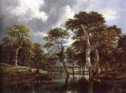 Jacob van Ruisdael Waterfall in a Hilly Wooded Landscape china oil painting reproduction